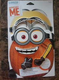 Minions Movie Despicable Me Halloween Wood Pumpkin Push-in 5