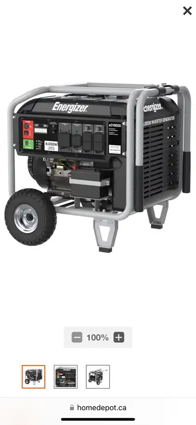 Energizer eZV8000 GENERATOR ( gas ), View more