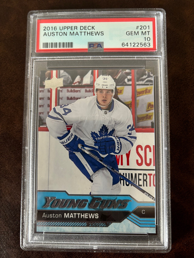 Auston Matthews Young Guns Rookie Card PSA 10 in Arts & Collectibles in City of Toronto