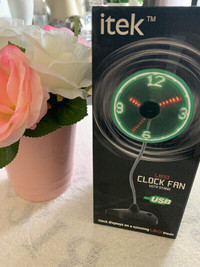 New Led Clock Fan with stand!