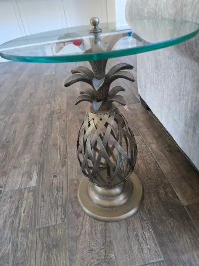 Bombay Pineapple Glass End Table , View more
