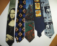 Art and famous masterpiece neckties