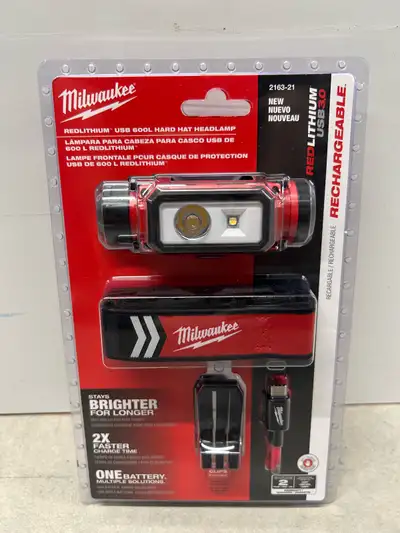 MILWAUKEE REDLTHIUM USB Hard Hat Headlamp, View more