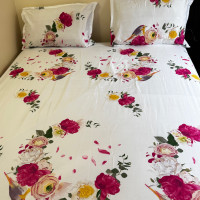 Cotton bed sheet (3 peace bedsheets)