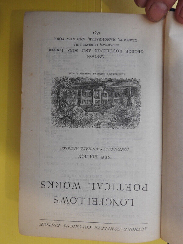 Antique Book: Longfellow’s Poetical Works published 1891 in Fiction in Hamilton - Image 3