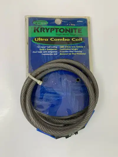 Bike Lock - Kryptonite Ultra Combo Coil Cable Lock This is a Kryptonite Ultra Combo Coil cable lock....