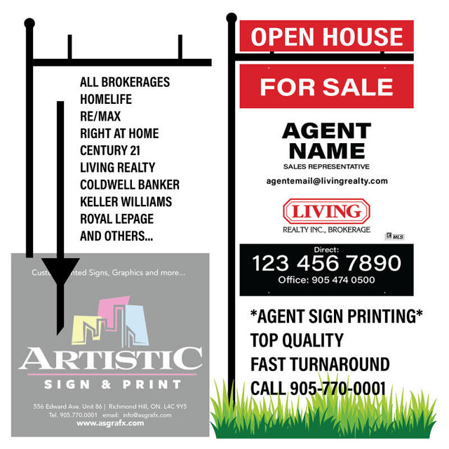 Realtor Agent For Sale / Buy & Sell Sign Printing and Marketing in Other Business & Industrial in Markham / York Region
