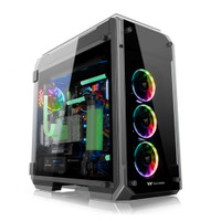 Thermaltake View 71 Tempered Glass PC Case + GPU Riser + 8 fans