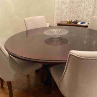 Round wooden table and 4 upholatered chairS