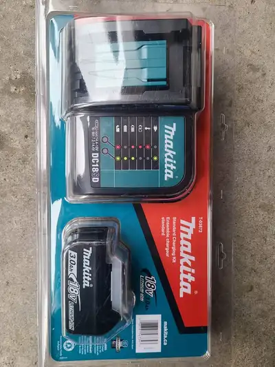 BrandNew Makita 18v 3.0Ah battery and rapid charger kit, View more