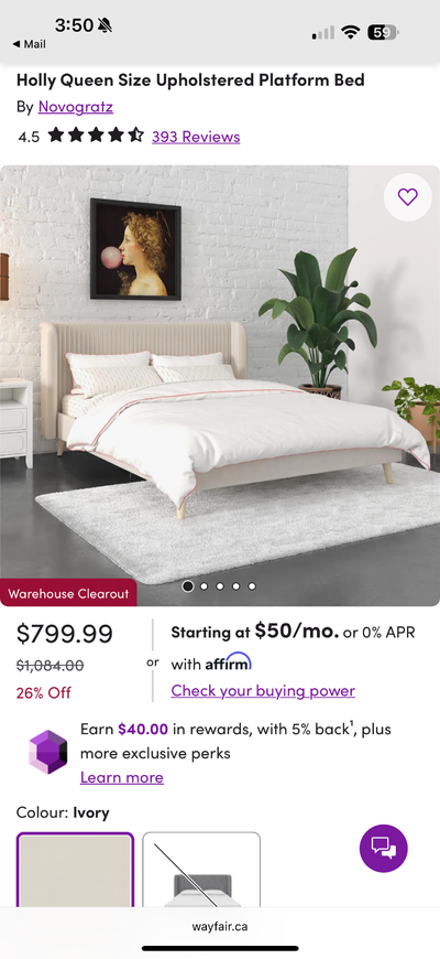 Queen size bed, View more