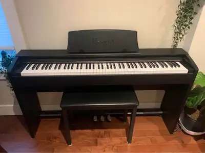 CASIO Digital Piano (88 Fully Weighted Keys) and Bench, View more