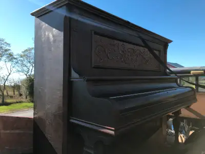FREE PIANO 1922 DARK BROWN VENEER BEAUTIFUL ORNATE FREE DELIVERY - 1922 - 850lb upright BEAST - Dark...