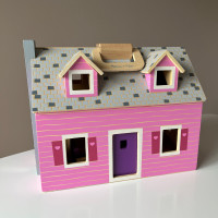 melissa & doug fold and go wooden dollhouse 