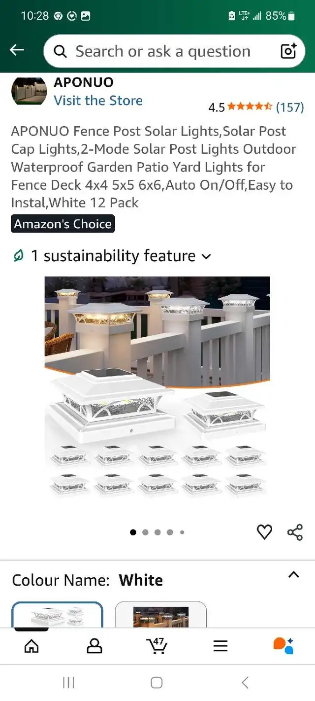 APONUO Solar Post Lights 12 pack brand new in box  in Outdoor Lighting in London - Image 2