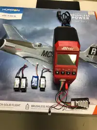 UMX P51 Mustang rc plane, 4 batteries and charger