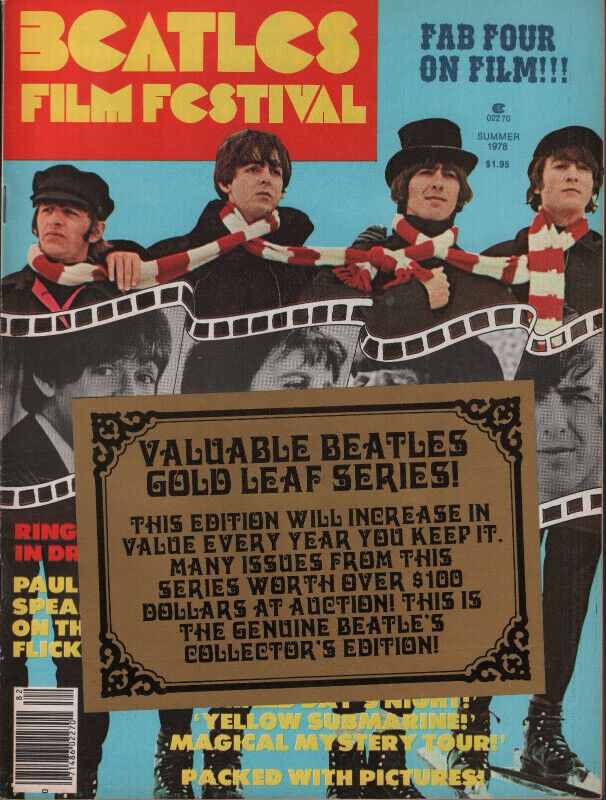 1978 The Beatles Film Festival Gold Leaf Series Magazine in Arts & Collectibles in City of Halifax