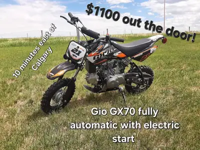 Brand new 70cc, fully automatic. Electric start. Suitable for ages 5-8ish. 24" Seat height. 10 minut...