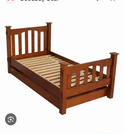 wood twin bedframe, View more