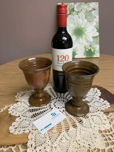 These are Hilborn Pottery goblets, made in Canada. Perfect for adding a touch of artisanal charm to...