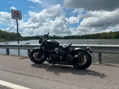Hey there, selling my Triumph Bonneville Bobber with only 3700KM. I will be riding until it is sold...