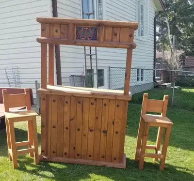 wooden bar (stools not included), View more