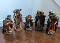 5 Beautiful Large Resin Nativity Figurines. These are la