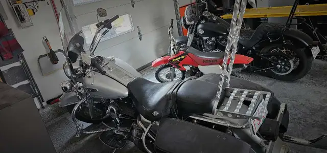 LOW KM ROAD KING SILVER HARLEY DAVIDSON HD WITH EXTRAS SOFTAIL in Street, Cruisers & Choppers in Calgary - Image 4