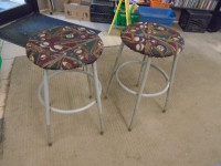 Adjustable height metal stools