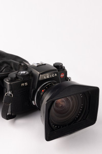 Leica R5 with battery grip with Leica Telyt 350mm f4.8 lens