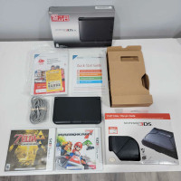 BNIB Black Nintendo 3DS XL Bundle + Case + 2 Games