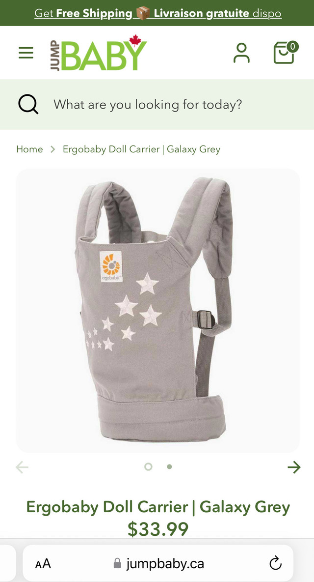 Ergobaby Doll Carrier | Galaxy Grey in Toys & Games in Hamilton - Image 2