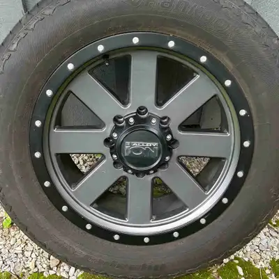 ION Alloy 20 inch wheels. 8 bolt 170mm bolt circle. 275/60R20 Hankook Dynapro AT2 tires. Very low mi...
