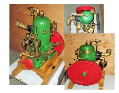 Canadian Fairbanks Morse 2 stroke single cylinder gas Boat Motor. Original Canadian Fairbanks badge...