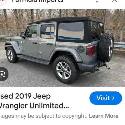 Soft top for Jeep Wrangler unlimited Sahara 2019. Excellent condition. $500obo. Also I have a factor...