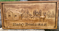 Cottage Trail markers House Wooden carved lasered sign