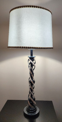 HAND CARVED TABLE LAMP