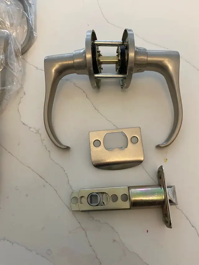 Satin  nickel door handle in Windows, Doors & Trim in Markham / York Region - Image 5