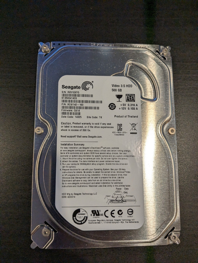 Seagate 3.5 HHD in Other in Winnipeg