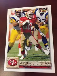 1992 Upper Deck Jerry Rice football card (#616)