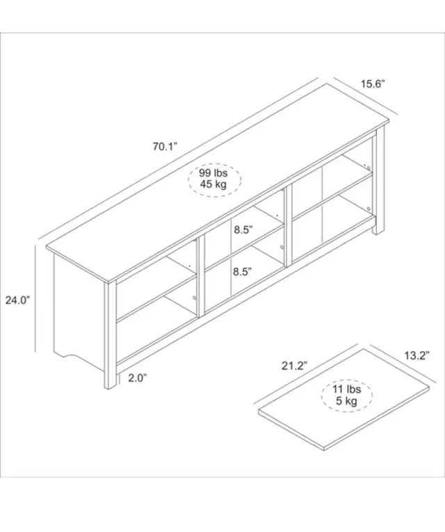 TV Stand – Fits up to 70” TVs (Inniss - Malaysian made) in TV Tables & Entertainment Units in Downtown-West End - Image 8