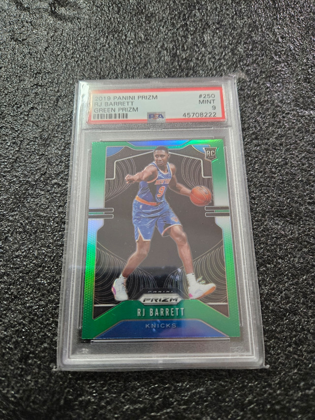 PSA 9 PANINI PRIZM RJ BARRETT GREEN ROOKIE CARD RC in Arts & Collectibles in Markham / York Region