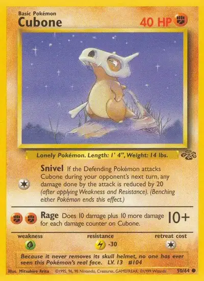 POKEMON CARD. Cubone 50/64 Common (LP) Jungle 5, View more