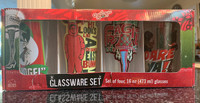 A Christmas Story Glassware Set, Set of Four, 16 oz each ( NIB )