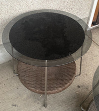 Glass  top end table 