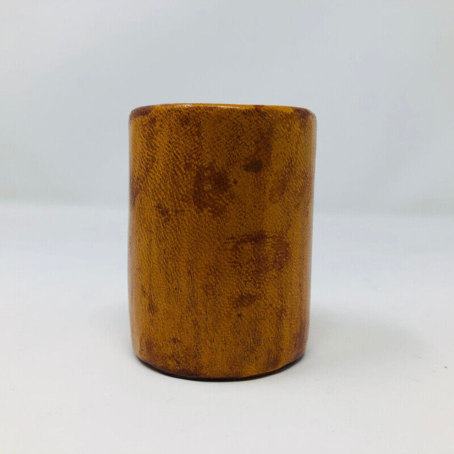 Fantoni Style Mid Century Modern Leather Wrapped Ceramic Cup in Arts & Collectibles in Kitchener / Waterloo - Image 2