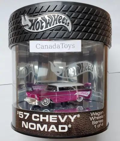 Hot Wheels Oil Can Wagon Wheels Series '57 CHEVY NOMAD $20 Limited to 7,000 made with real rider rub...