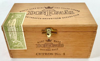 Vintage 1973 Collection Boîte en bois Don Domàs en bois Honduras