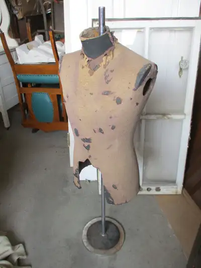 1930s DRESS MANNEKIN STAND UP FORM $100 COTTAGE HOME DECOR, View more