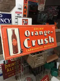 Wanted Orange Crush signs clocks etc